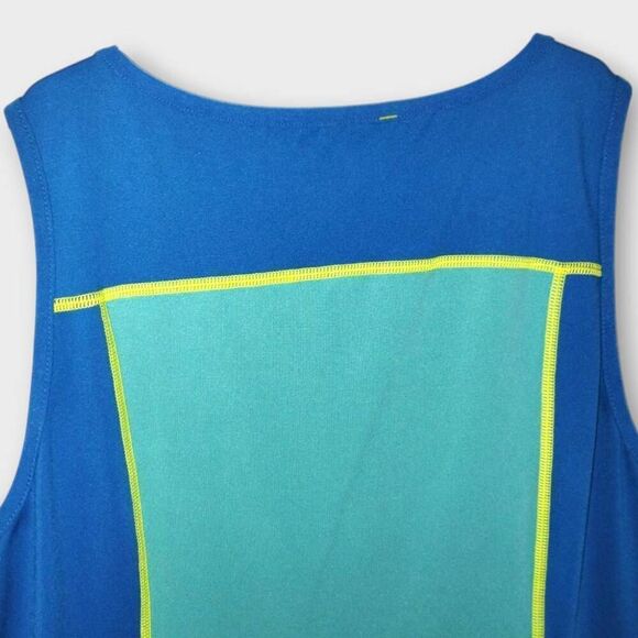 Title Nine Womens Dress Sz Medium Blue Colorblock Sleeveless Sports Casual‎ Golf - Picture 4 of 10